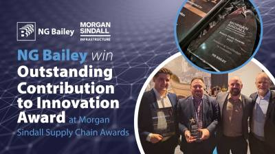 NG Bailey win Outstanding Contribution to Innovation Award at the Morgan Sindall Supply Chain Awards 2023