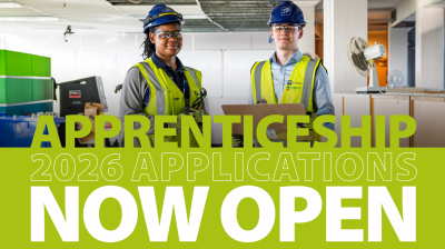 Applications now open to become an apprentice with us in 2026